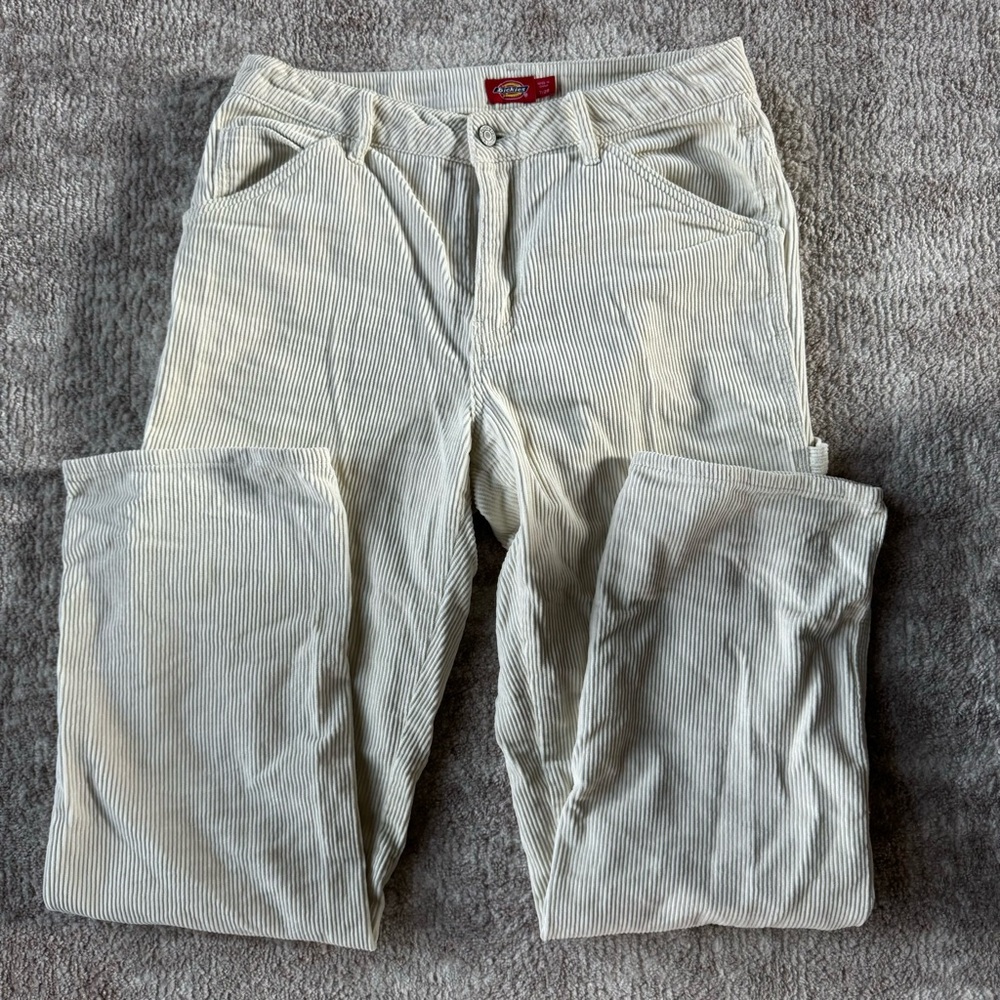Dickies Cream Corduroy  Carpenter Pants Women’s 28